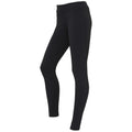 Jet Black - Front - AWDis Just Cool Womens-Ladies Girlie Athletic Sports Leggings-Trousers