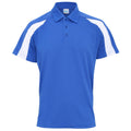 Royal Blue-Arctic White - Front - AWDis Just Cool Mens Short Sleeve Contrast Panel Polo Shirt