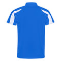 Royal Blue-Arctic White - Back - AWDis Just Cool Mens Short Sleeve Contrast Panel Polo Shirt