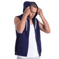 Oxford Navy - Side - AWDis Just Hoods Mens Sleeveless Hoodie Jacket