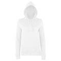 Arctic White - Front - AWDis Just Hoods Womens-Ladies Girlie College Pullover Hoodie