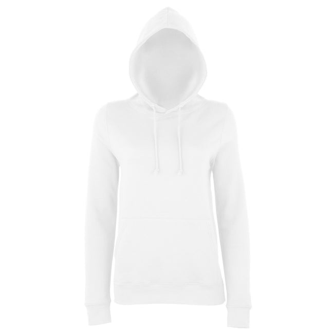 Arctic White - Front - AWDis Just Hoods Womens-Ladies Girlie College Pullover Hoodie