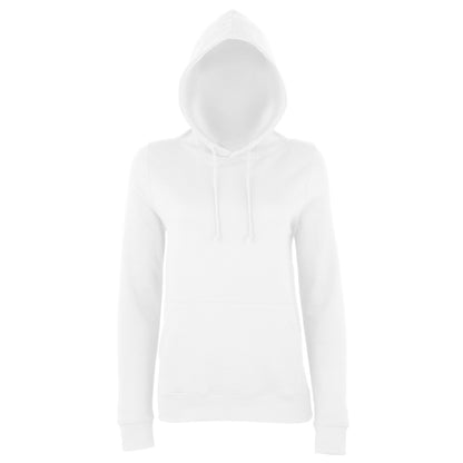 Arctic White - Front - AWDis Just Hoods Womens-Ladies Girlie College Pullover Hoodie