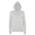 Ash - Front - AWDis Just Hoods Womens-Ladies Girlie College Pullover Hoodie