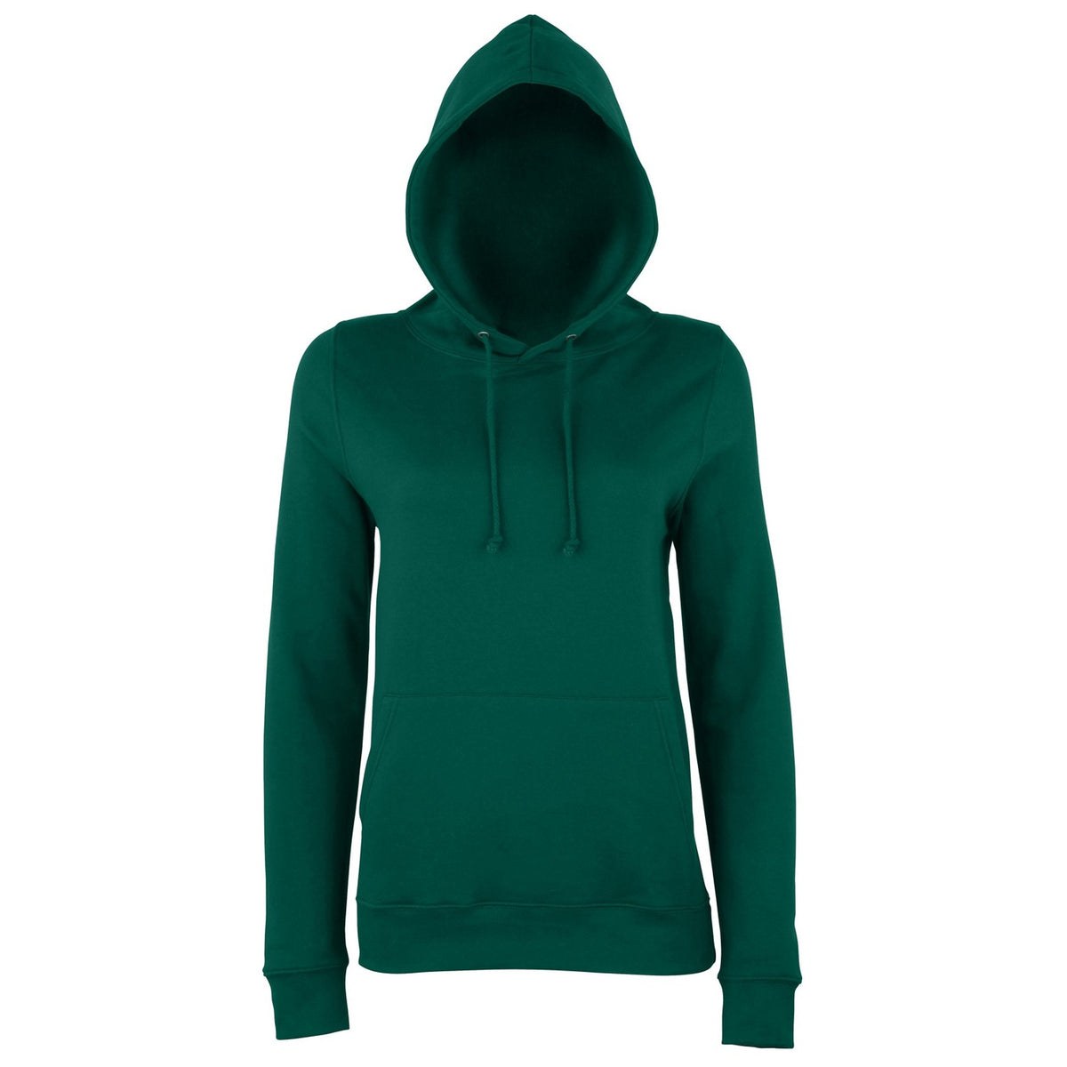 Bottle Green - Front - AWDis Just Hoods Womens-Ladies Girlie College Pullover Hoodie
