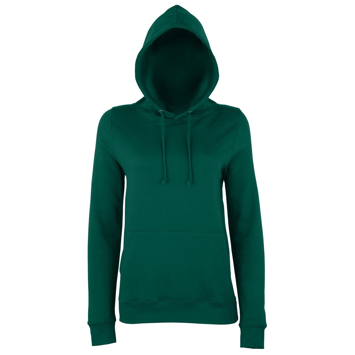Bottle Green - Front - AWDis Just Hoods Womens-Ladies Girlie College Pullover Hoodie