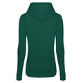 Bottle Green - Back - AWDis Just Hoods Womens-Ladies Girlie College Pullover Hoodie