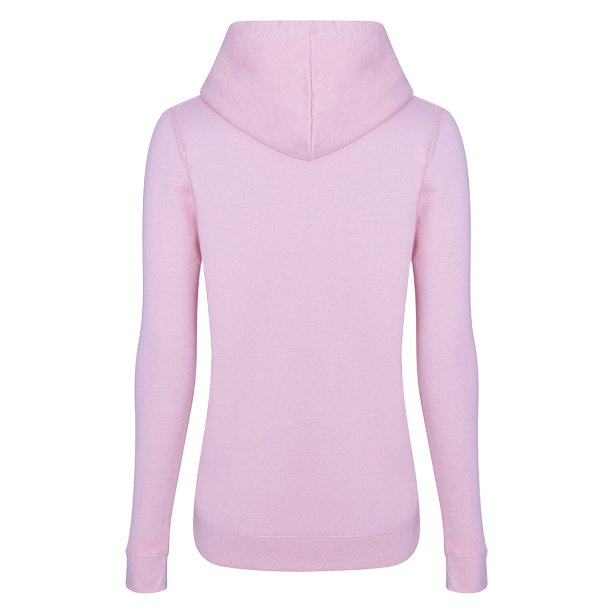 Baby Pink - Back - AWDis Just Hoods Womens-Ladies Girlie College Pullover Hoodie