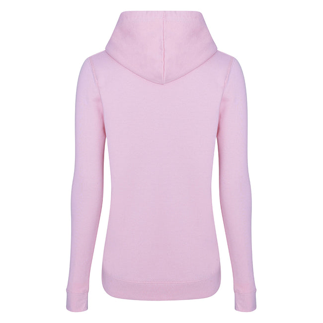 Baby Pink - Back - AWDis Just Hoods Womens-Ladies Girlie College Pullover Hoodie