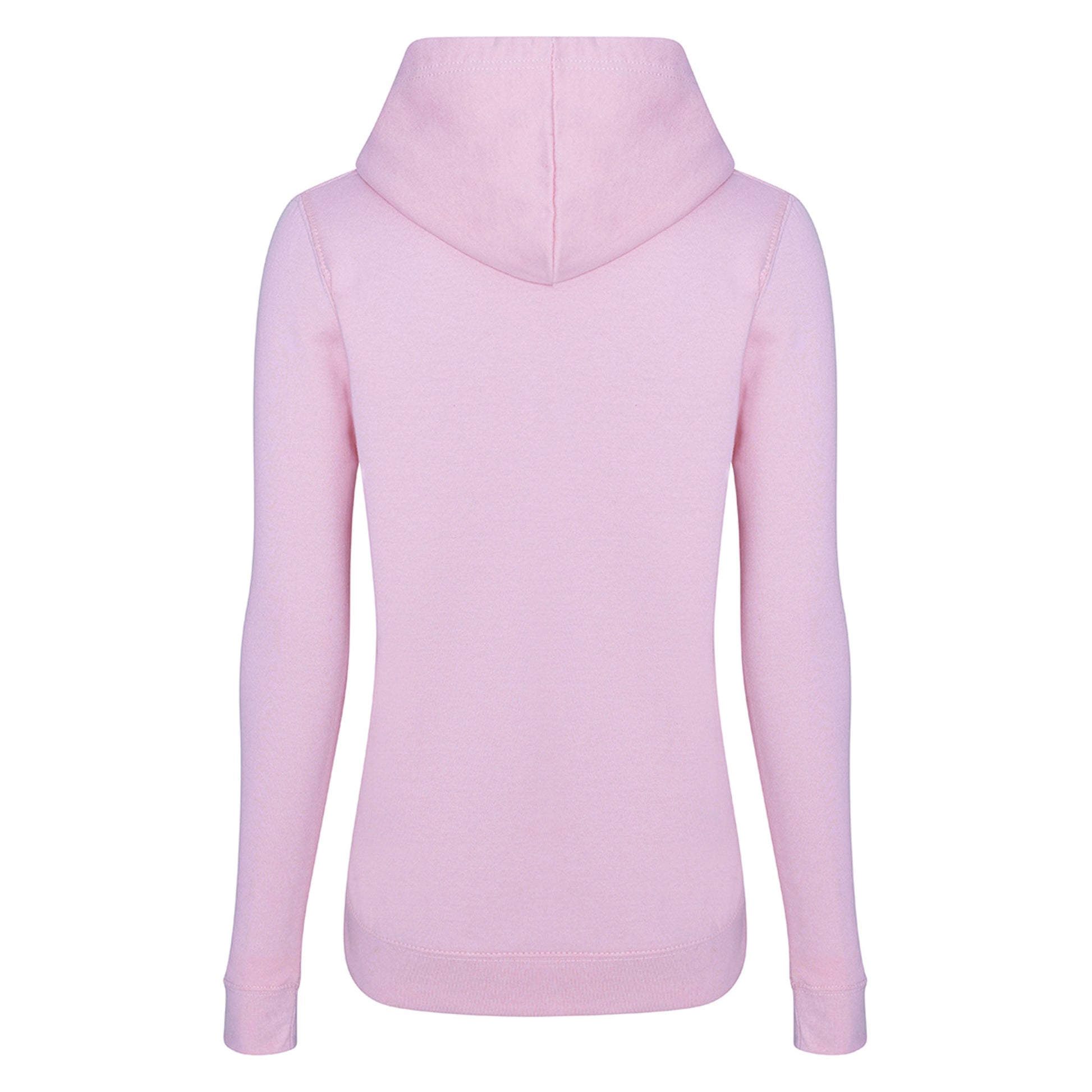 Baby Pink - Back - AWDis Just Hoods Womens-Ladies Girlie College Pullover Hoodie