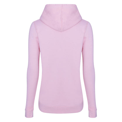 Baby Pink - Back - AWDis Just Hoods Womens-Ladies Girlie College Pullover Hoodie