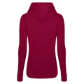 Burgundy - Back - AWDis Just Hoods Womens-Ladies Girlie College Pullover Hoodie