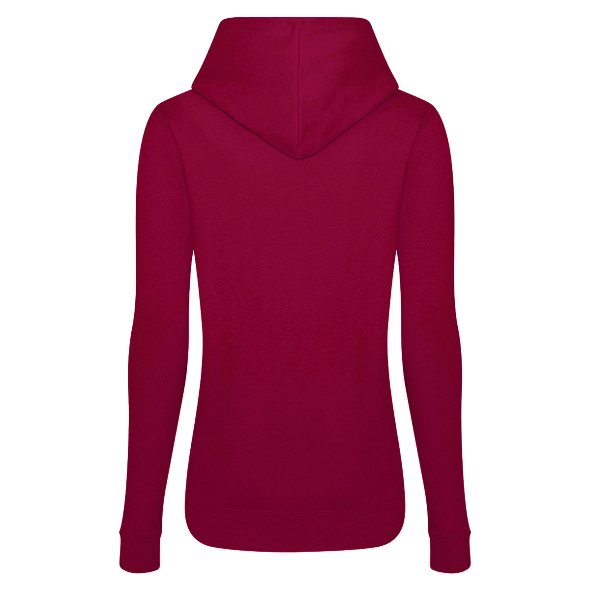 Burgundy - Back - AWDis Just Hoods Womens-Ladies Girlie College Pullover Hoodie