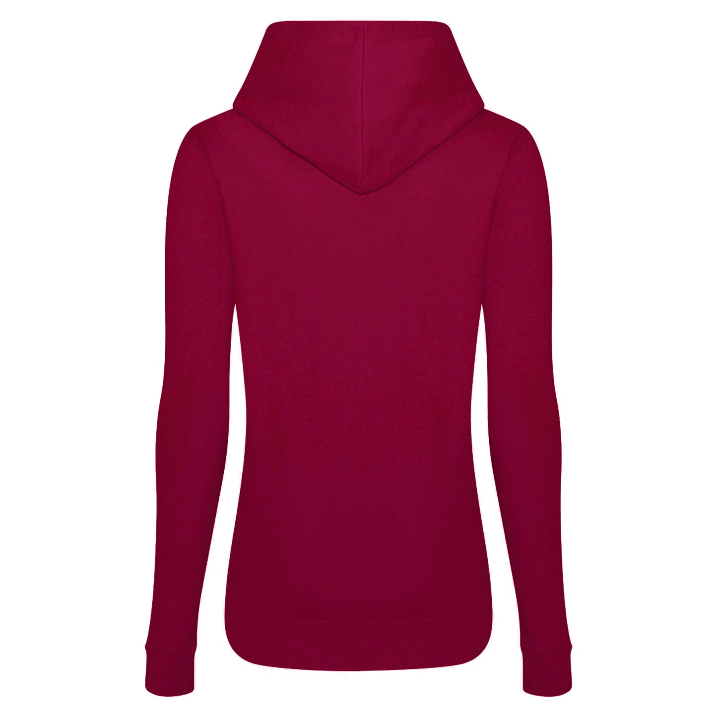 Burgundy - Back - AWDis Just Hoods Womens-Ladies Girlie College Pullover Hoodie