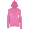 Candyfloss Pink - Front - AWDis Just Hoods Womens-Ladies Girlie College Pullover Hoodie