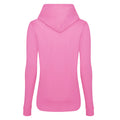 Candyfloss Pink - Back - AWDis Just Hoods Womens-Ladies Girlie College Pullover Hoodie