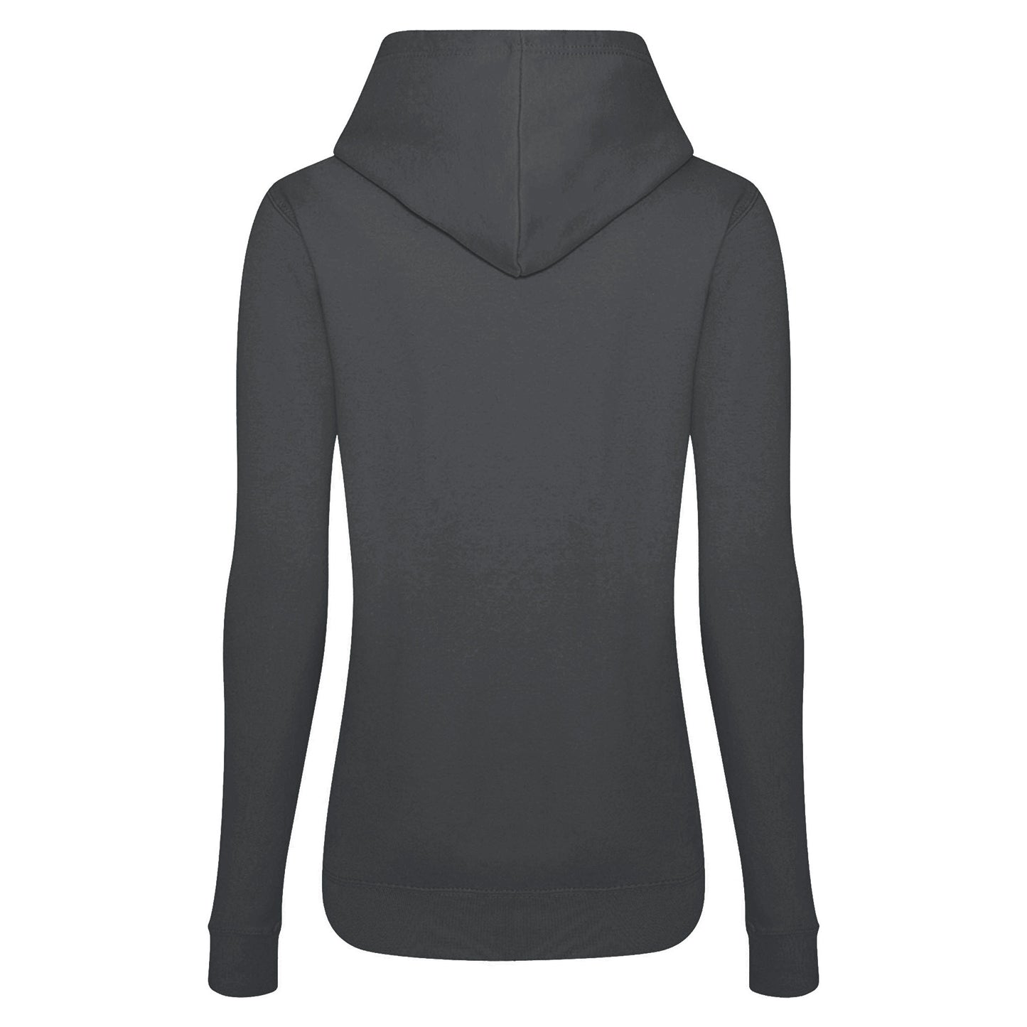 Charcoal - Side - AWDis Just Hoods Womens-Ladies Girlie College Pullover Hoodie