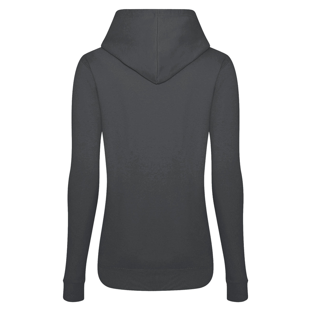 Charcoal - Side - AWDis Just Hoods Womens-Ladies Girlie College Pullover Hoodie