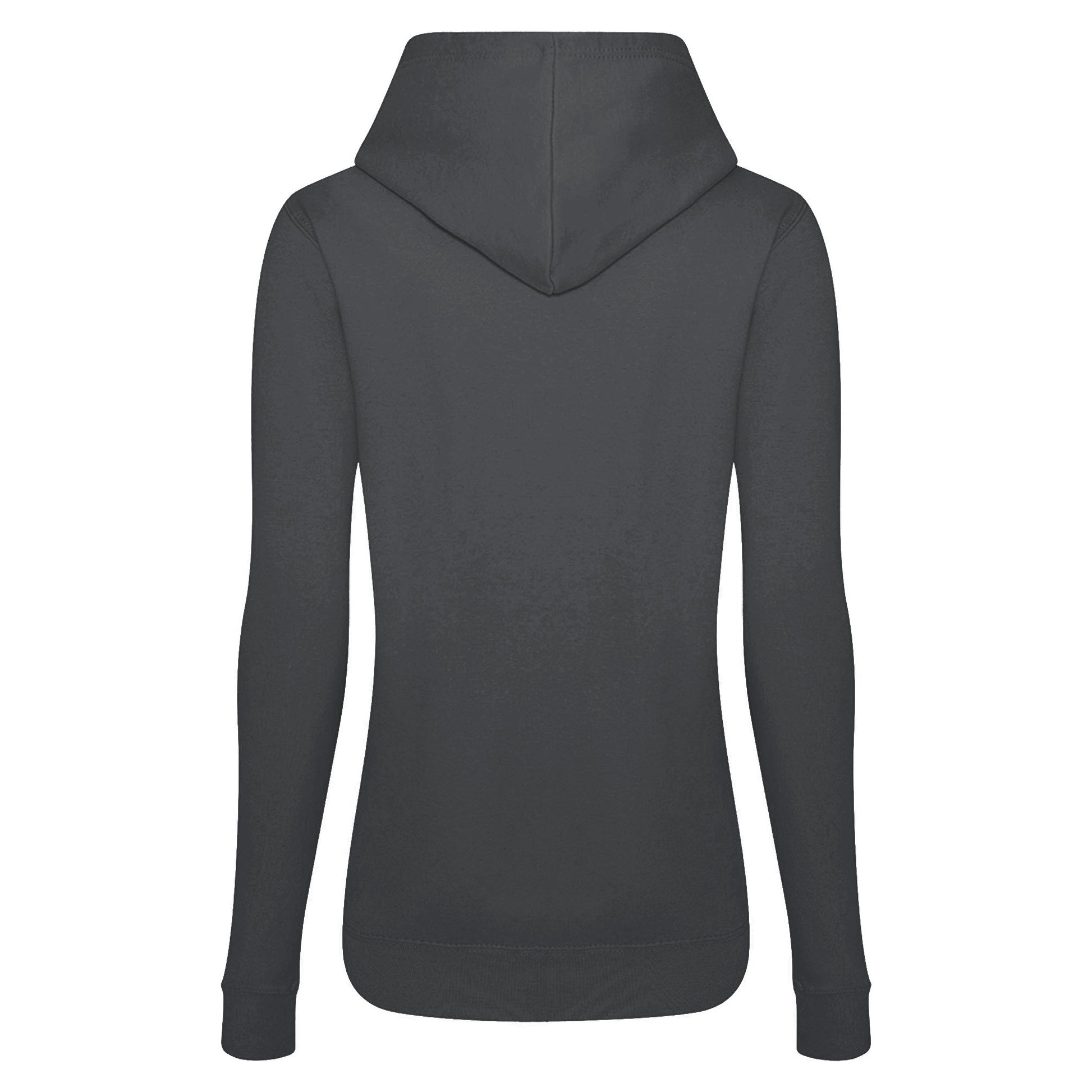 Charcoal - Back - AWDis Just Hoods Womens-Ladies Girlie College Pullover Hoodie