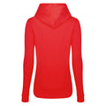 Fire Red - Back - AWDis Just Hoods Womens-Ladies Girlie College Pullover Hoodie