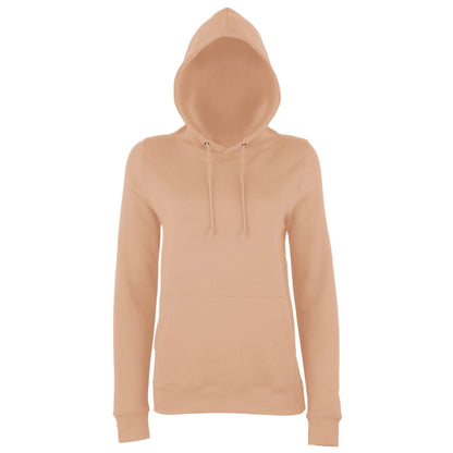 Nude - Front - AWDis Just Hoods Womens-Ladies Girlie College Pullover Hoodie