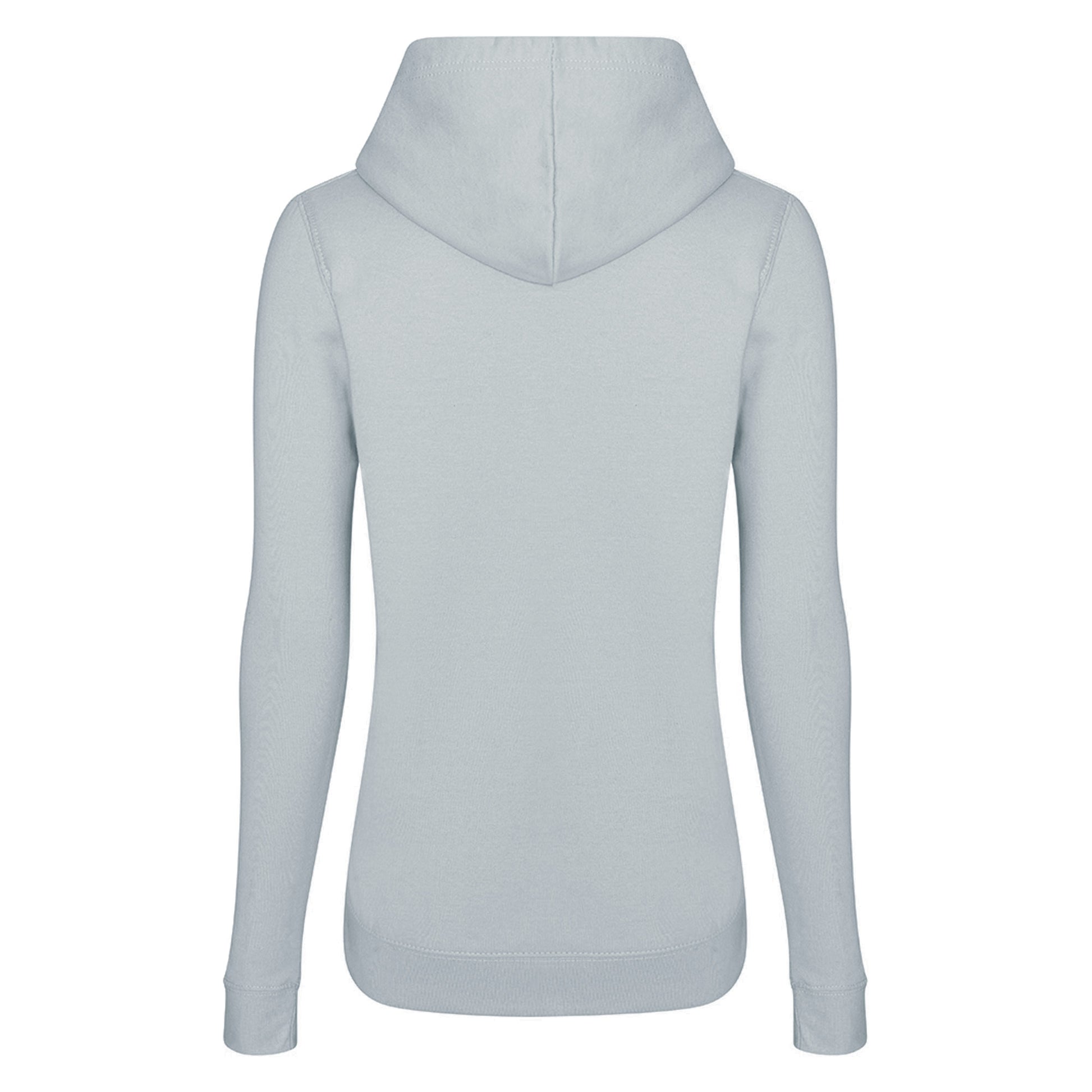 Heather Grey - Back - AWDis Just Hoods Womens-Ladies Girlie College Pullover Hoodie