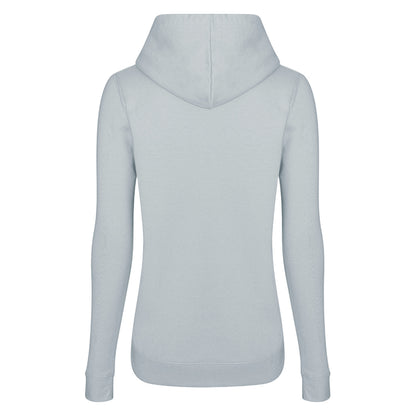 Heather Grey - Back - AWDis Just Hoods Womens-Ladies Girlie College Pullover Hoodie