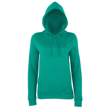 Jade - Front - AWDis Just Hoods Womens-Ladies Girlie College Pullover Hoodie