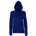 New French Navy - Front - AWDis Just Hoods Womens-Ladies Girlie College Pullover Hoodie