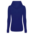 Royal Blue - Side - AWDis Just Hoods Womens-Ladies Girlie College Pullover Hoodie