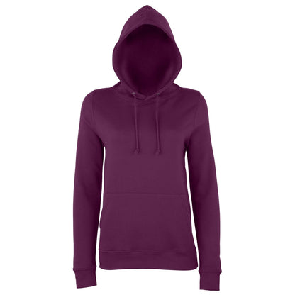 Sky Blue - Side - AWDis Just Hoods Womens-Ladies Girlie College Pullover Hoodie