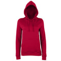 Red Hot Chilli - Front - AWDis Just Hoods Womens-Ladies Girlie College Pullover Hoodie