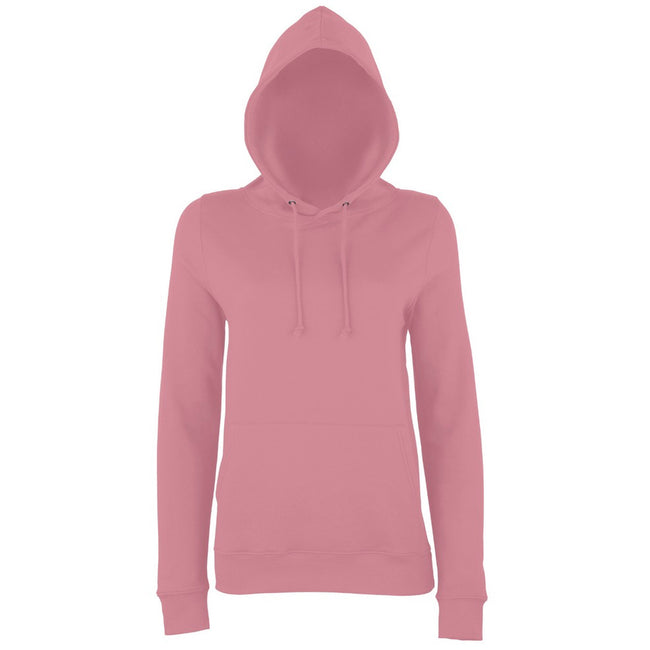 Dusty Pink - Front - AWDis Just Hoods Womens-Ladies Girlie College Pullover Hoodie