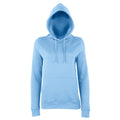 Sky Blue - Front - AWDis Just Hoods Womens-Ladies Girlie College Pullover Hoodie