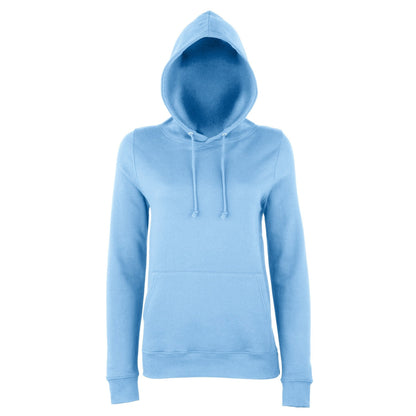 Sky Blue - Front - AWDis Just Hoods Womens-Ladies Girlie College Pullover Hoodie