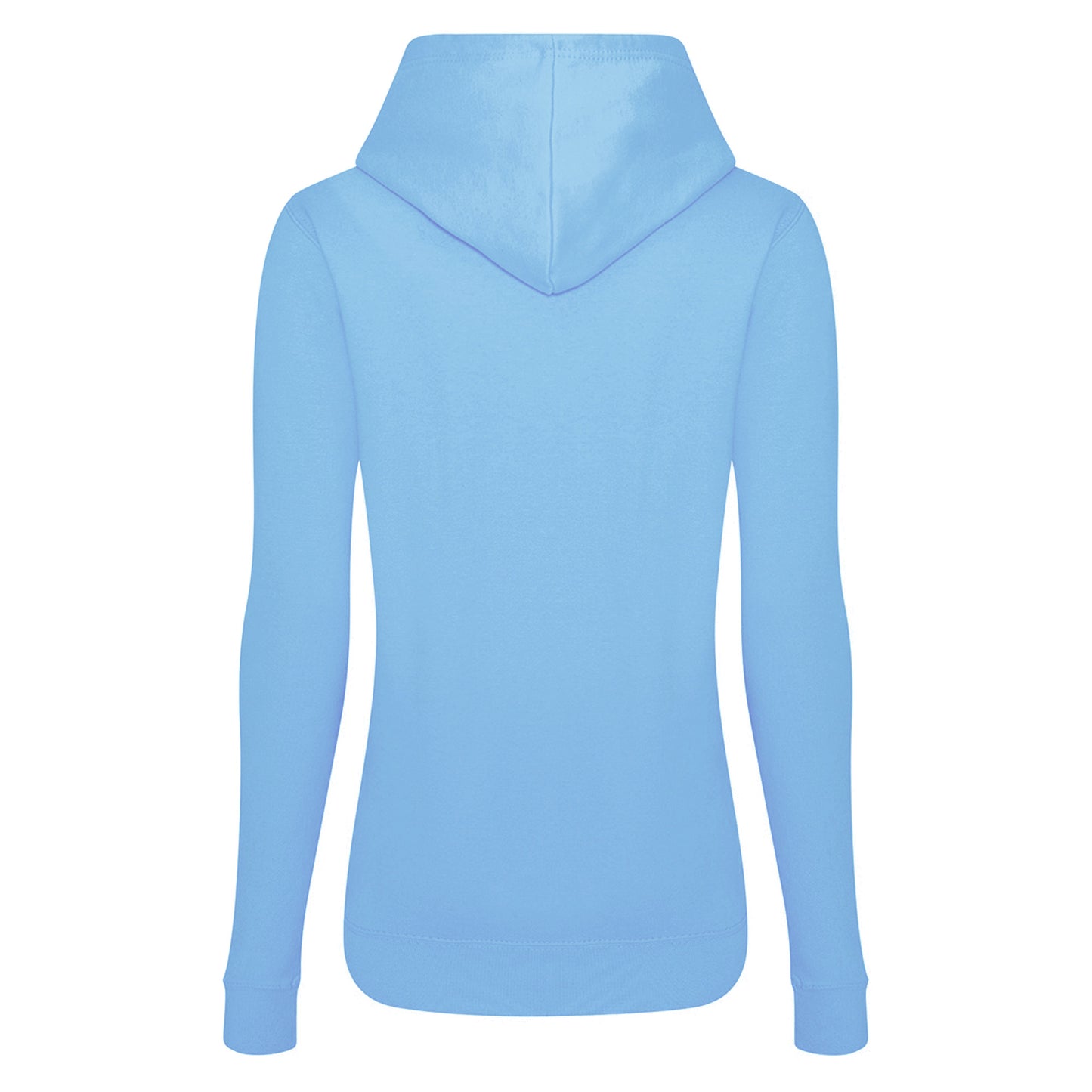 Sky Blue - Back - AWDis Just Hoods Womens-Ladies Girlie College Pullover Hoodie