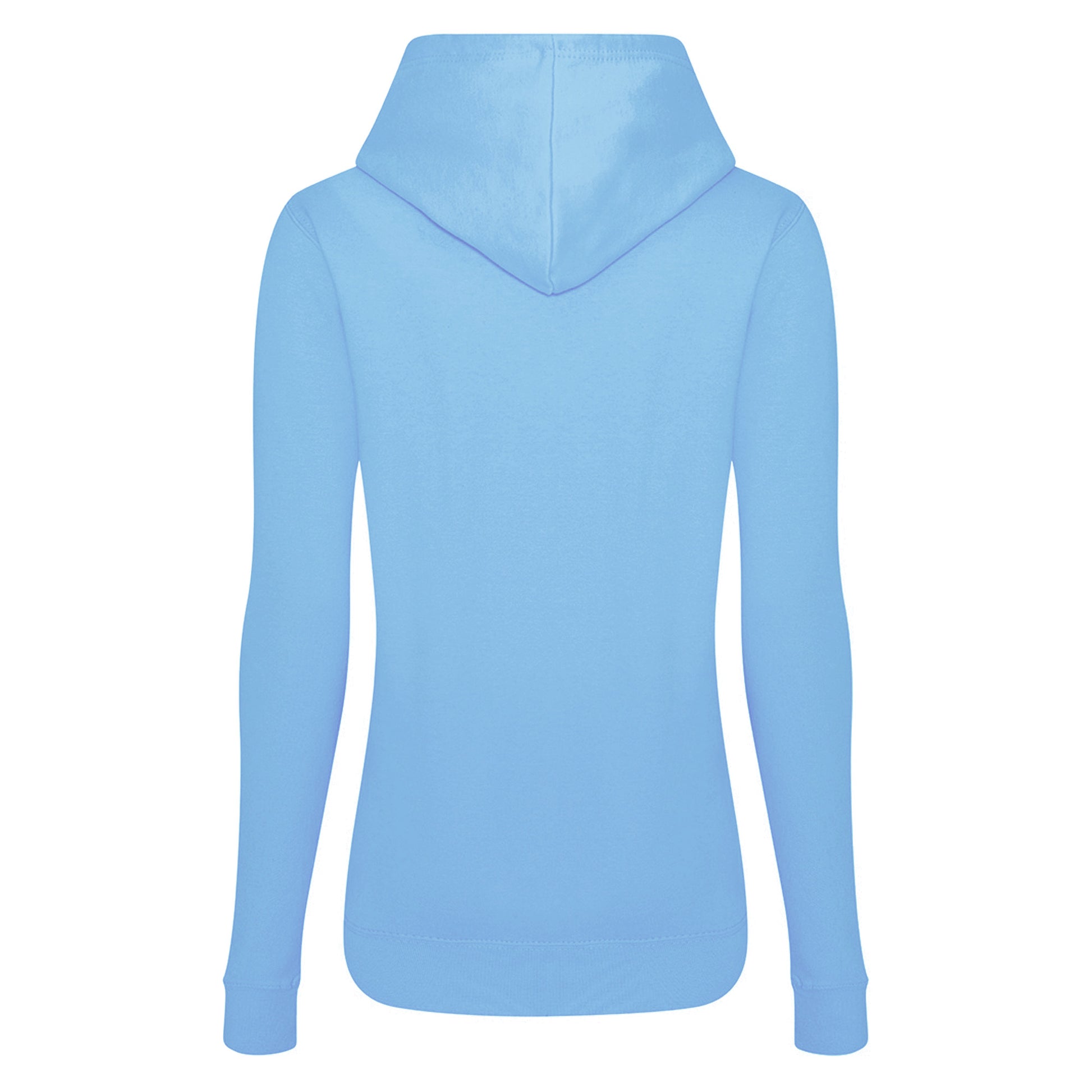 Sky Blue - Back - AWDis Just Hoods Womens-Ladies Girlie College Pullover Hoodie