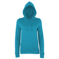 Sapphire Blue - Front - AWDis Just Hoods Womens-Ladies Girlie College Pullover Hoodie