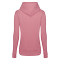 Dusty Pink - Back - AWDis Just Hoods Womens-Ladies Girlie College Pullover Hoodie