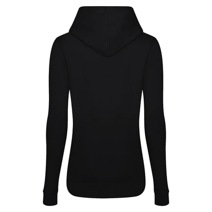 Deep Black - Back - AWDis Just Hoods Womens-Ladies Girlie College Pullover Hoodie