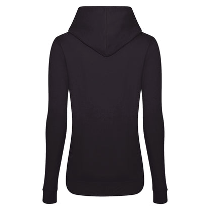 Black Smoke - Back - AWDis Just Hoods Womens-Ladies Girlie College Pullover Hoodie