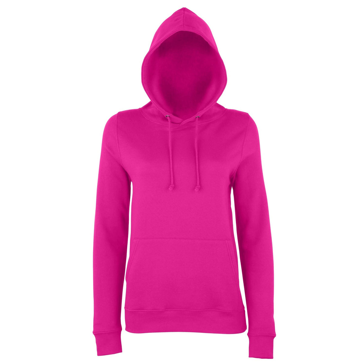 Hot Pink - Front - AWDis Just Hoods Womens-Ladies Girlie College Pullover Hoodie
