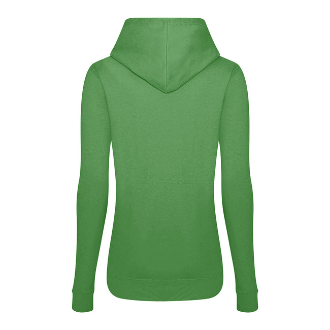Dusty Green - Back - AWDis Just Hoods Womens-Ladies Girlie College Pullover Hoodie