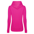 Hot Pink - Back - AWDis Just Hoods Womens-Ladies Girlie College Pullover Hoodie