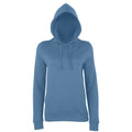 Airforce Blue - Front - AWDis Just Hoods Womens-Ladies Girlie College Pullover Hoodie