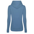 Airforce Blue - Back - AWDis Just Hoods Womens-Ladies Girlie College Pullover Hoodie