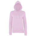 Baby Pink - Front - AWDis Just Hoods Womens-Ladies Girlie College Pullover Hoodie