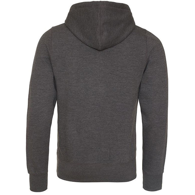 Charcoal - Back - AWDis Just Hoods Mens Chunky Pullover Hoodie