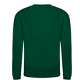 Bottle Green - Back - AWDis Just Hoods Childrens-Kids Plain Crew Neck Sweatshirt