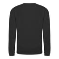 Deep Black - Side - AWDis Just Hoods Childrens-Kids Plain Crew Neck Sweatshirt